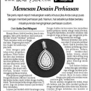 Berita IKAPESTA bersama
Suara merdeka
Artikel : perhiasan

Berikut vendor ikapesta yang bisa kamu jadikan pilihan :
@honeygold_jewellery
Untuk detail para vendor bisa lihat diwebsite : www.ikapesta.com
Atau instal aplikasi ikapesta di playstore ( Android#ikapestadigital