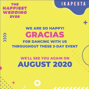 𝗪𝐄 𝐀𝐑𝐄 𝐒𝐎 𝐇𝐀𝐏𝐏𝐘! ⁣
⁣
Gracias for dancing with us throughout the 3-day event. See you again on August 2020⁣⁣⁣⁣
⁣⁣⁣⁣⁣⁣⁣⁣
𝐓𝐡𝐞 𝐇𝐚𝐩𝐩𝐢𝐞𝐬𝐭 𝗪𝐞𝐝𝐝𝐢𝐧𝐠 𝐄𝐯𝐞𝐫⁣⁣⁣⁣⁣⁣⁣⁣
𝐌𝐨𝐝𝐞𝐫𝐧 𝗪𝐞𝐝𝐝𝐢𝐧𝐠 𝐒𝐭𝐨𝐫𝐞⁣⁣⁣⁣⁣⁣⁣⁣
𝘍𝘦𝘣𝘳𝘶𝘢𝘳𝘺 𝟷𝟺-𝟷𝟼, 𝟸𝟶𝟸𝟶.⁣⁣⁣⁣⁣⁣⁣⁣
𝘕𝘦𝘸 𝘗𝘙𝘗𝘗 𝘊𝘰𝘯𝘷𝘦𝘯𝘵𝘪𝘰𝘯 𝘏𝘢𝘭𝘭⁣⁣⁣⁣⁣⁣⁣⁣
⁣⁣⁣⁣⁣⁣⁣⁣
Ikapesta Modern Wedding Market 2020 | Decoration by @luckydekor | Lighting by @technolighting | Sound & LED Screen by @thunder_production | Photography by @insideme.photography | Videography by @friendsphotovideo | Organized by @topeng_eo